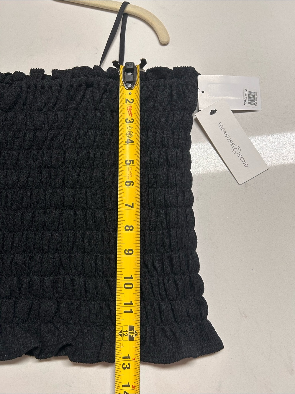 Treasure & Bond Black Smocked Ruffle Cami Large NWT - Picture 8 of 10